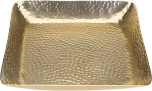 Plato de joyería de lujo de mesa cuadrada martillada en tono de latón antiguo, accesorios para servir alimentos, precio al por mayor - Product Image 2