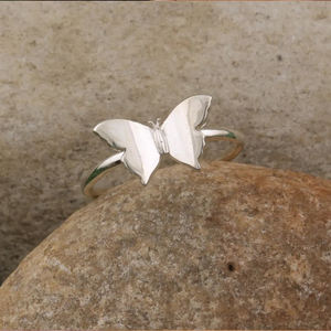 Anillo de Mariposa de Último Diseño, Plata de Ley 925, Joyería Bohemia Apilable, Regalo de Aniversario o Compromiso para Mujer - Product Image 2