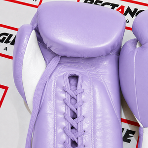 Gants de boxe rectangulaires à lacets, équipement d'entraînement professionnel pour le combat et le sparring, en cuir véritable, fabriqués à la main, pour adultes. - Product Image 5