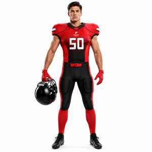Ensemble d'uniformes de football américain sublimés sur mesure, haute qualité, respirant, maillot et pantalon d'entraînement pour hommes et jeunes, équipe sportive - Product Image 4