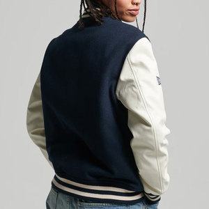 Custom <b>Winter</b> Luxury Women's Cropped College Jacket Chenille Towel Embroidery Letterman Wool Quilted Varsity Stylish Jacket - Product Image 2