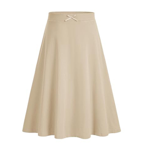 Falda Escolar Negra Tipo A para Niñas, Tejido Liso, Uniforme Escolar, Falda Larga de Color Sólido para Niñas - Product Image 6