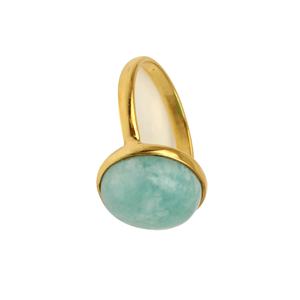 Bague d'éternité Boho en argent Sterling 925 faite à la main Amazonite pierre précieuse diamant finition vermeil coupe lisse pour femmes filles exclusive - Product Image 5