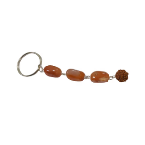 High quality Crystal Keychain Red Carnelian Rudraksha cube <b>key</b> <b>chain</b> Natural Stone <b>Key</b> <b>Holder</b> Gifts for Women <b>Key</b> <b>Chain</b> - Product Image 4