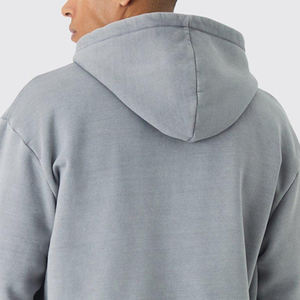 Nouveauté : Sweat à capuche zippé pour homme de qualité supérieure, personnalisable, avec design unique, style délavé à l'acide, couleur unie. - Product Image 6