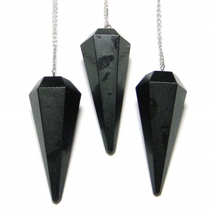 Best Quality Natural Black Tourmaline Crystal Polished Dowsing Pendulum Gemstone Love Healing Feng Shui For Sale - Product Image 1