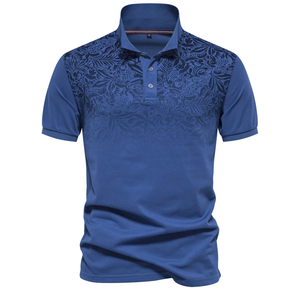 Camisa de Diseñador para Hombre, con Logotipo Personalizado en la Parte Delantera, Lavada, de Poliéster/Algodón, Corte Ajustado, Transpirable, Casual, de Manga Corta, para Verano - Product Image 6