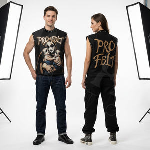 100% Cotton High Quality Screen Printed Sleeveless Tank Top Punk Rock Streetwear Summer Fitness Sports Fashionable T Shirts Men - Product Image 2