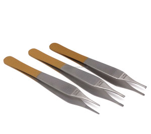 Ensemble de pinces à tissus Adson 6 pièces, pinces à pansements chirurgicales, instruments de chirurgie plastique, acier inoxydable, manuel d'hôpital - Product Image 3