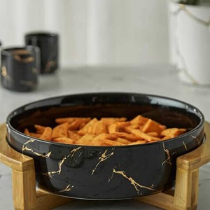 Cuencos de Madera de Mango y Acacia Modernos Desechables para Ensaladas, Vajilla para Fiestas, Venta al por Mayor de Fábrica HANDICRAFT HUB Uttar - Product Image 4