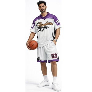 Ensemble maillot et short de football américain respirant, personnalisable, pour l'entraînement et les matchs - Product Image 1