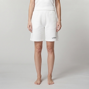 Shorts de sport pour femmes, taille haute, blanc, en tricot, respirant, pour le jogging, la course à pied, le yoga, la remise en forme - Product Image 1