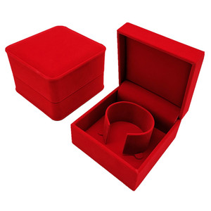 Caja de embalaje de joyería de terciopelo con logotipo personalizado para pulsera con forro de algodón forma cuadrada diseño de moda - Product Image 4