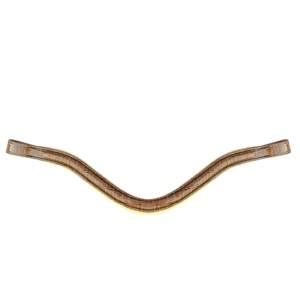 Frontal de cuero acolchado con cadena vacía para caballo, frontal de cuero charol con curvatura anatómica para mayor comodidad - Venta al por mayor de artículos ecuestres - Product Image 3