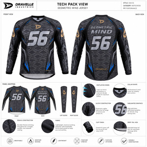 Maillot de motocross personnalisé à manches longues, respirant, en polyester, pour course tout-terrain, fabricant de maillots de moto tout-terrain - Product Image 5