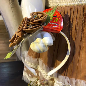 เสื้อคลุมผ้าฝ้ายสีเคลือบด้านบนพร้อมที่คาดผมดอกไม้ชุดเดรสดีไซน์แฟนซีคุณภาพเยี่ยม - Product Image 5