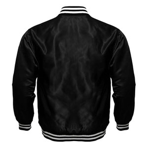 Men <b>Women</b> Satin Polyester <b>Bomber</b> <b>Jacket</b> Vintage Biker Retro Zip Up Casual Coat <b>Lightweight</b> Streetwear Fashion Outerwear - Product Image 3