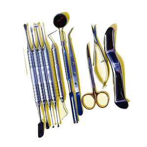 Best Selling Metal 3-Piece Basic Dental Exam <b>Set</b> with Mirror Explorer Cotton <b>Plier</b> Hollow Handle for Surgery Stainless Steel CE - Product Image 4