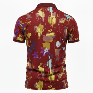 เสื้อโปโลกอล์ฟกีฬาพิมพ์ลายแบบเต็มตัว ฮาวาย ผ้าโพลีเอสเตอร์ 100% ไม่ยับ สำหรับทุกเพศ ขายส่ง รับสั่งทำ - Product Image 4