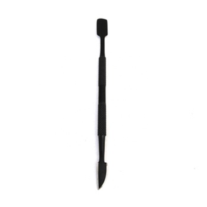 Pousse-cuticules et grattoir à ongles en acier inoxydable noir, outil de manucure et pédicure pour le nettoyage des peaux mortes et les soins en salon - Product Image 1
