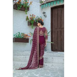 Hermosa fiesta de mujer Sari con Secuencia Dori & Zari Work - Product Image 6