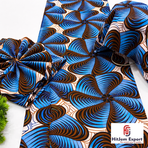 Tissu en coton sergé léger personnalisé imprimé wax africain motif Tanzanie pour robes, chemises, matériaux artisanaux Hitjem Export OEM ODM - Product Image 5