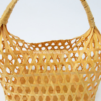 Panier de rangement en bambou naturel tissé à la main, écologique, style antique, personnalisable pour fruits/œufs, décoration de cuisine et de maison