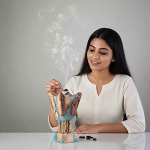 Brûleur d'encens Bakhoor en résine et bois de santal, aromatique, écologique, style oriental, pour usage religieux, livraison rapide - Product Image 3
