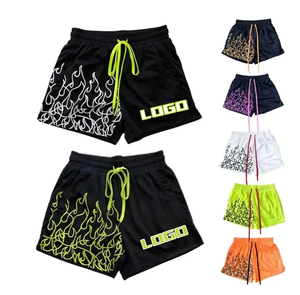 Summer Breathable Double Layer Sublimation 100% Cotton Front Windproof Quick Dry Jogger Gym Blank Men's Basketball Custom Mesh - Product Image 1