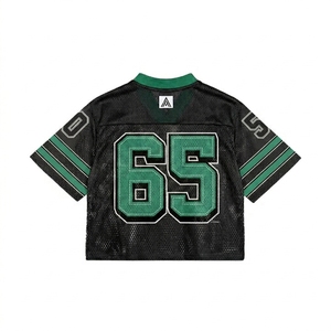 Fashion Sportswear Club Polyester V Neck Mesh American Football Retro Breathable Quick Dry Plus Size <b>Men's</b> Adult Shorts - Product Image 3