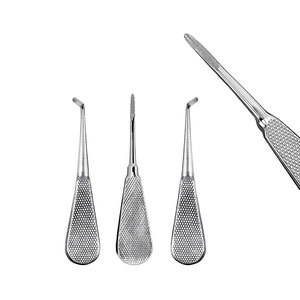 Coleman Straight Root <b>Elevator</b> Long Serrations Stainless Steel Handle Set 03 Pcs Manual Dental Instruments Model AHI-5016 - Product Image 1