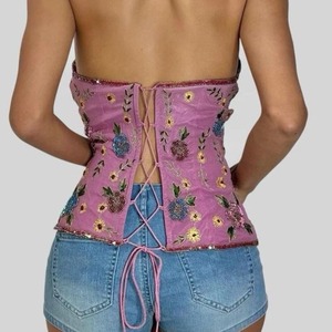 Vestido de Noche Corto de Lujo con Cuentas Negras para Venta al por Mayor, Pedido Directo de Fábrica - Product Image 2