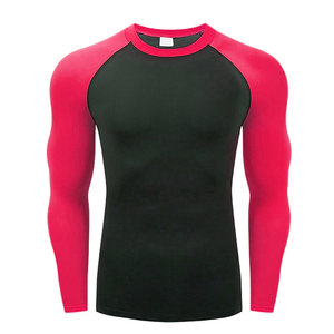Camiseta de Compresión Unisex de Manga Corta con Protección Solar UPF50+, Secado Rápido, Bloques de Color Negro y Amarillo, Poliéster/Nailon, Transpirable - Product Image 3