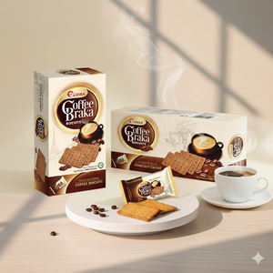 Biscuits aromatisés au café OEM ODM 150g, collations croustillantes, qualité d'exportation, Vietnam - Product Image 1
