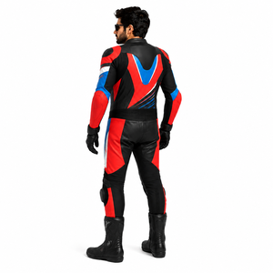 Combinaison de moto en cuir Samroz Sports pour homme, une pièce, protections CE amovibles, toutes saisons, résistante à l'eau, respirante, coupe-vent, course - Product Image 4