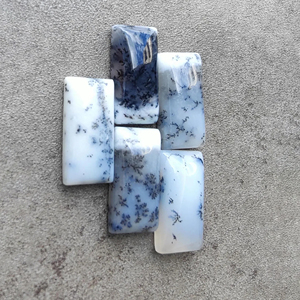 Agate Dendritique Naturelle Cabochon Coupe Rectangulaire Qualité AAA Blanc Noir Certifiée par un tiers Vente en gros Pierre précieuse Toutes tailles - Product Image 6