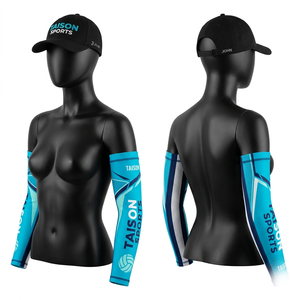 Manchon de compression pour volleyball en polyester élasthanne 220 GSM de qualité supérieure, jaune, noir, blanc, avec logo personnalisé sublimé - Product Image 3