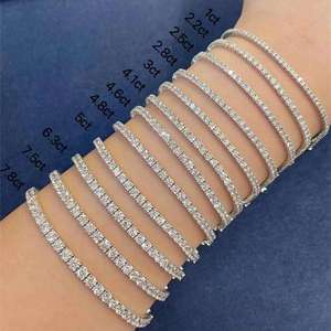 Bracelet tennis plaqué or 18 carats, diamants noirs et blancs taille brillant, design papillon Hip Hop, unisexe, pour fiançailles et soirées - Product Image 2