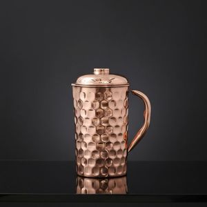 Carafe à eau en cuivre Indian Art Villa avec un design chinois traditionnel et une grande capacité pour la salle à manger - Product Image 5