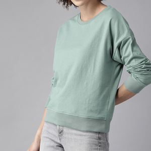 เสื้อสเวตเชิ้ตคอกลมโอเวอร์ไซส์แบบกำหนดเองราคาส่งสำหรับผู้หญิง ผ้าฝ้าย 100% ชุดฮู้ดดี้และกางเกงจ็อกเกอร์คุณภาพสูง - Product Image 2