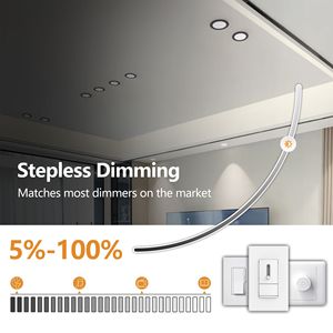 Set di 6 Faretti LED da Incasso Neri da 6 Pollici, Dimmerabili 2700K-5000K 5CCT 1200LM Alta Luminosità 12W 120V Antiabbagliamento per Camera da Letto e Soggiorno - Product Image 5