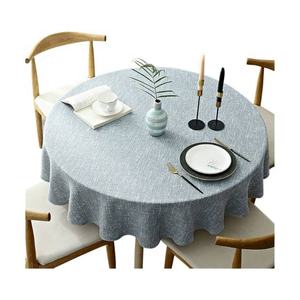 Mantel de Lujo Gris Oscuro, Sólido, Bordado, Impermeable, Duradero, de Alta Calidad, Ligero, de Algodón Puro, Tamaño Personalizado, para Cubrir Mesas - Product Image 2