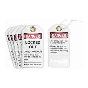 ป้ายเตือนความปลอดภัย Brady Danger Locked Out ห้ามใช้งาน ป้าย LOTO สำหรับความปลอดภัยในการบำรุงรักษา - Product Image 3