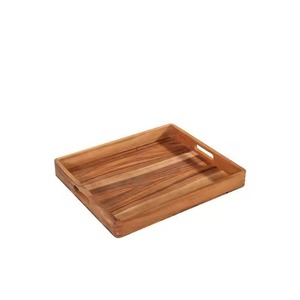 Plateau de service rectangulaire en bois, design minimaliste, durable, idéal pour servir les aliments – Nouveauté la plus vendue - Product Image 6