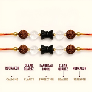 สร้อยข้อมือประดับอัญมณี Rakhi ทรงเหลี่ยมเจียระไน ขนาดรู 0.2 มม. ชุดรวมหลากสี 10 ชิ้น ชุดรูดราคชา - Product Image 1