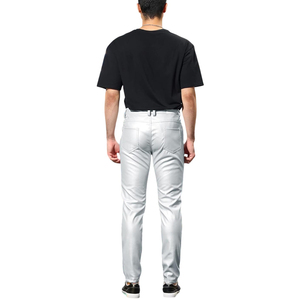Pantalon en cuir pour homme, entièrement personnalisé avec logo, nouveau design, best-seller, vêtements décontractés, couleur unie, prix avantageux - Product Image 2