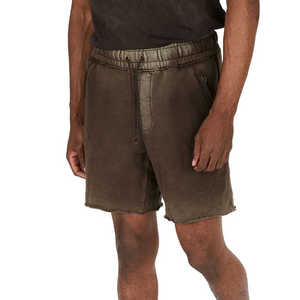 Shorts délavés tendance pour hommes en molleton 100 % coton, shorts décontractés pour garçons, shorts d'été pour hommes - Product Image 5