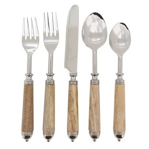 Support Customize Logo Hotel Restaurant Serving Spoon Knife <b>Fork</b> and Spoon Shiny Sliver Cutlery Set - Product Image 5
