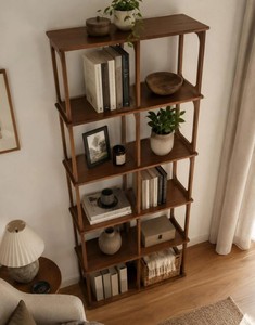<b>Modern</b> Wooden Cubby <b>Shelf</b> 6-Tier Freestanding Backless Bookcase for Living Room Home Office - Product Image 3