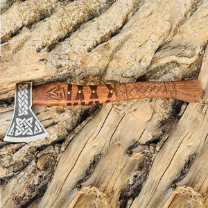 Hacha Vikinga Estilo Escandinavo, Mango de Madera de Grado Industrial, Hoja de Acero al Carbono, Cabeza Decorativa para Exhibición en Hogar, Oficina o Tienda - Product Image 4